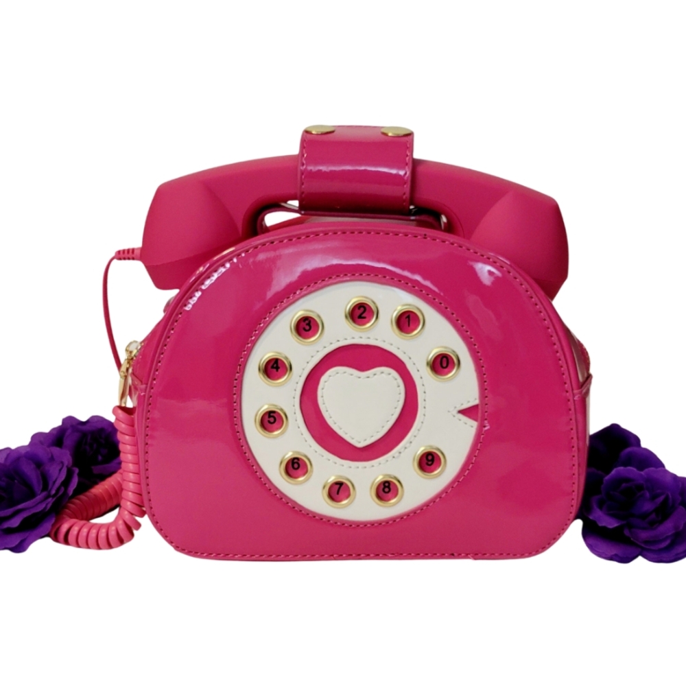Pink Retro Telephone Handbag
